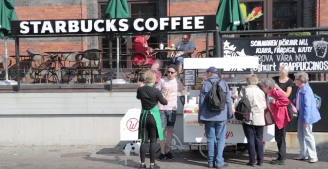 스타벅스 긴장시키는 유럽의 자전거 카페, 윌리스 카페